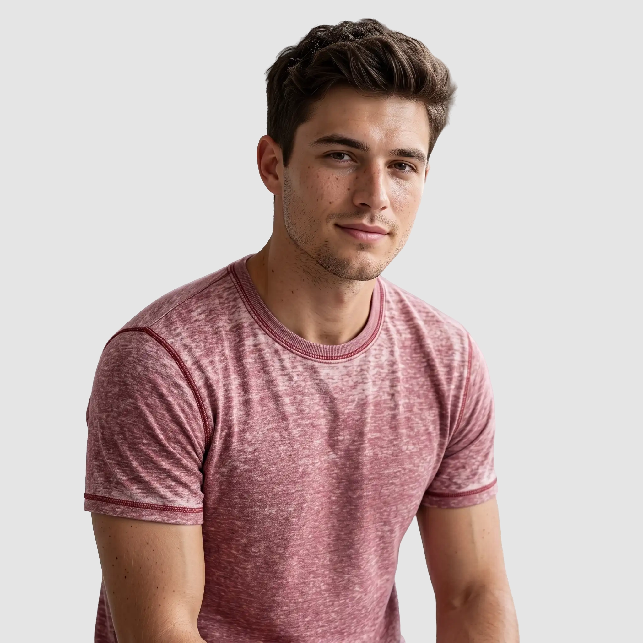 1 FARABIZ ‘Mars-Marl’ Acid-Wash Heavyweight Raw-Stitched Loose Tee - Image 1