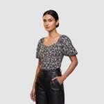 LOFT ‘Ditsy-Flora’ Organic Cotton V-Neck Tee