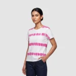 ‘Solaris-Pink’ Shibori Tie-Dye Cotton Tee