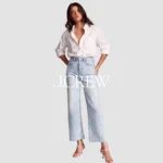 J.Crew Organic Cotton White Shirt - Architectural Fit (M)