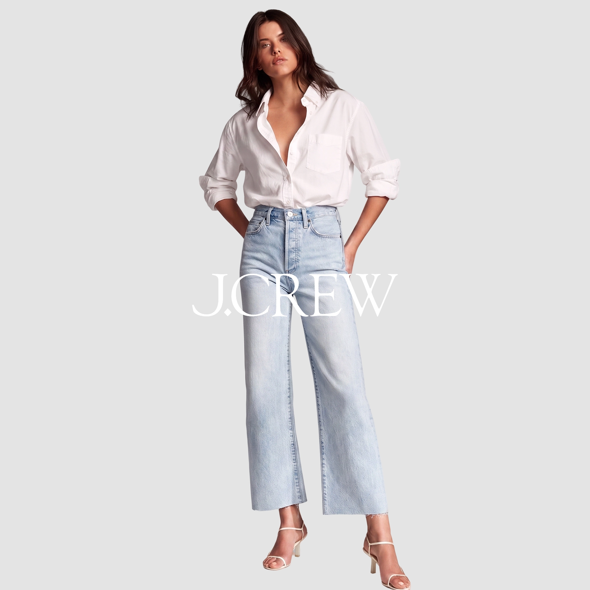 2 J.Crew Organic Cotton White Shirt - Architectural Fit (M) - Image 1