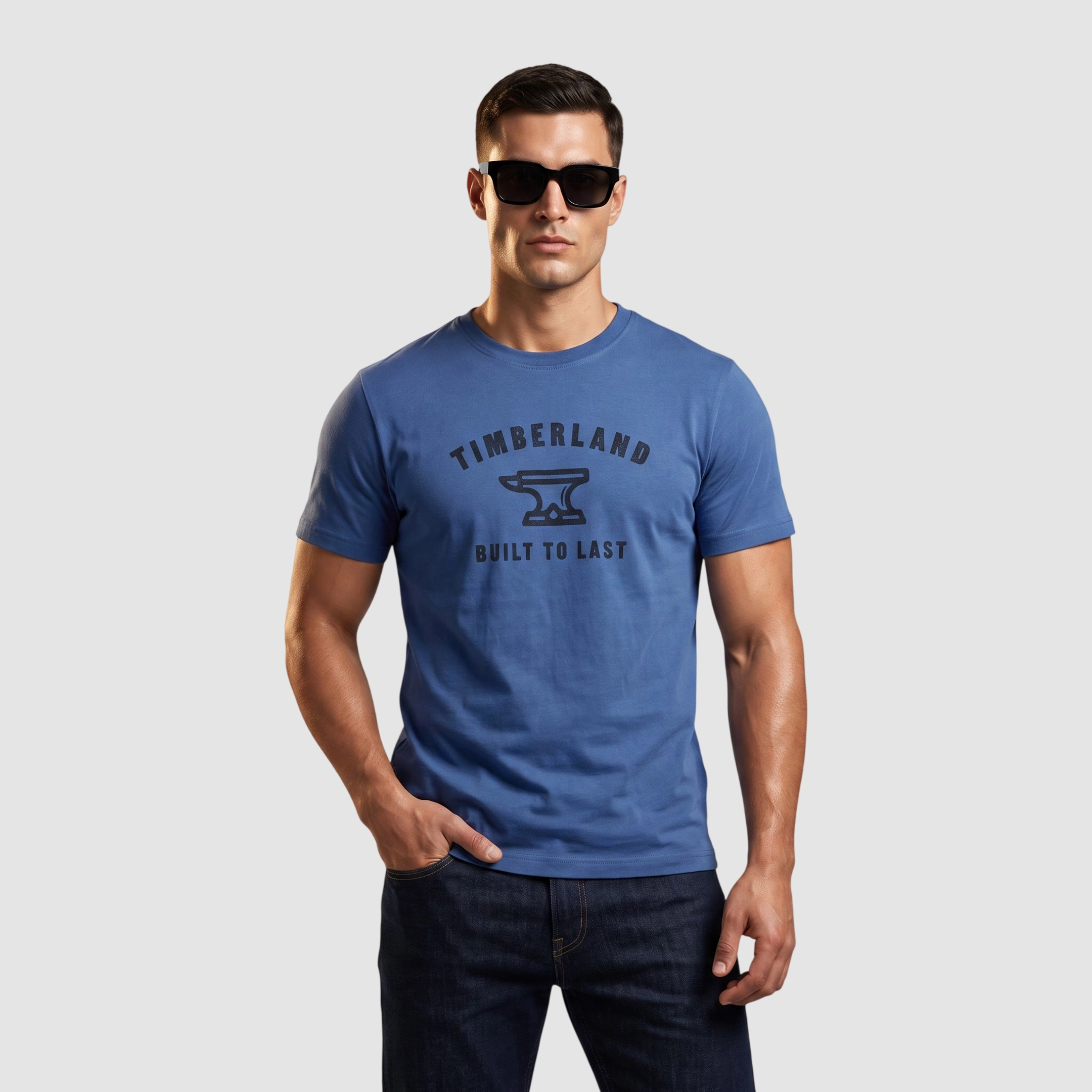 Timberland ‘Cobalt’ Built-To-Last Anvil Graphic Tee (M)