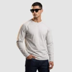 Raglan Heather Knit Pullover (M)