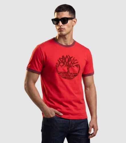 Timberland Tree Logo Ringer Graphic Tee (M)