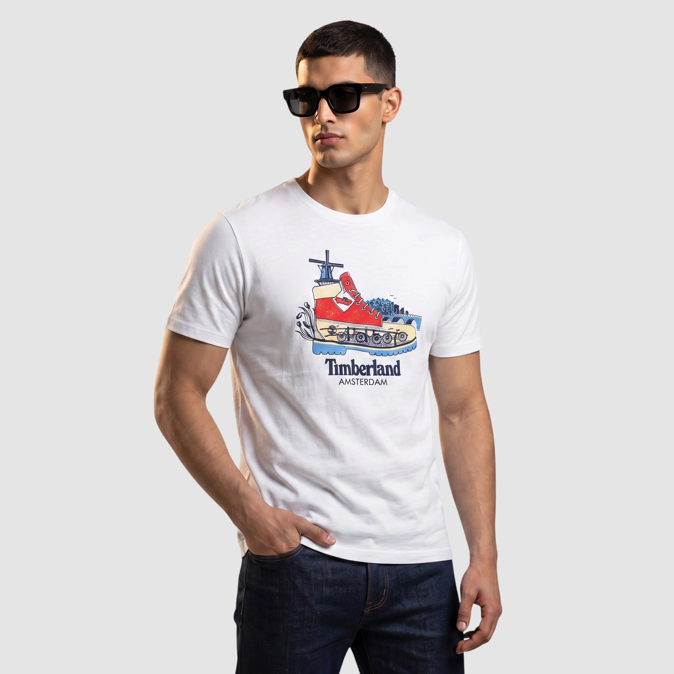 Timberland Amsterdam Boot Graphic Tee (M) Timberland Amsterdam Boot Graphic Tee (M)