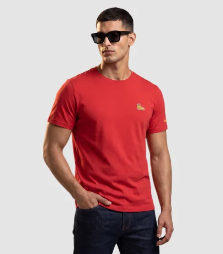 Timberland Boot Patch Organic Red Tee (M)