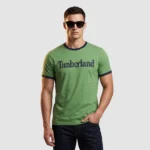 Timberland ‘Olive-Navy’ Contrast Ringer Graphic Tee (M)
