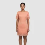 J.Crew Lace-Trimmed Peach Shift Dress (S)